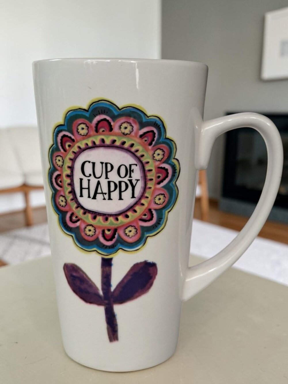 Cup of Happy Mug, Natural Life 6" tall